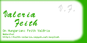 valeria feith business card